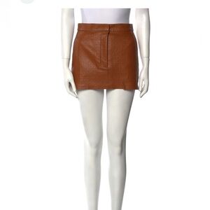 COS Atelier The Embossed Leather Mini Skirt